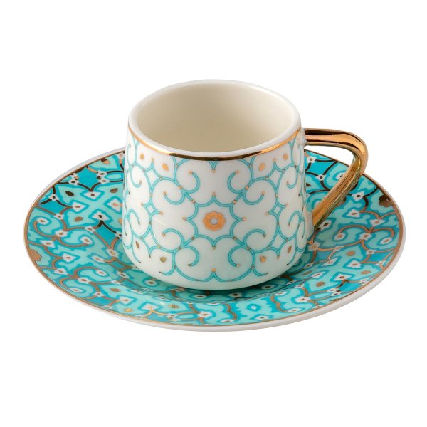 Jumbo Turquoise 2\'li Kahve Fincanı