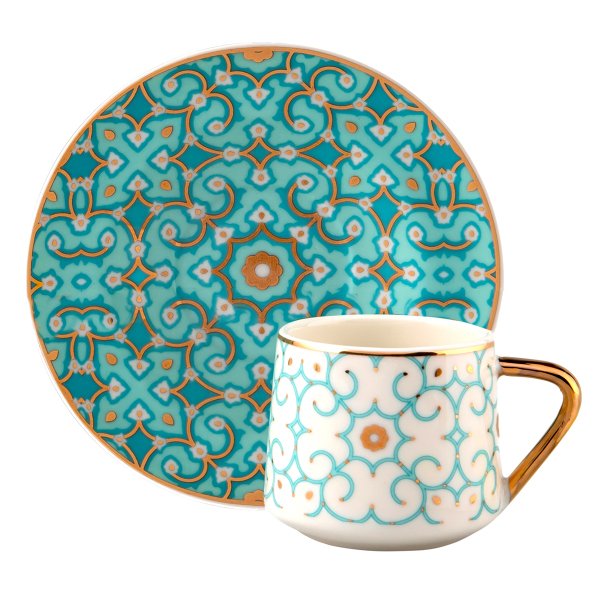 Jumbo Turquoise 2\'li Kahve Fincanı