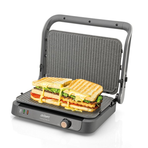 AR2001 Tostçu Delux Izgara Ve Tost Makinesi - Paslanmaz Çelik