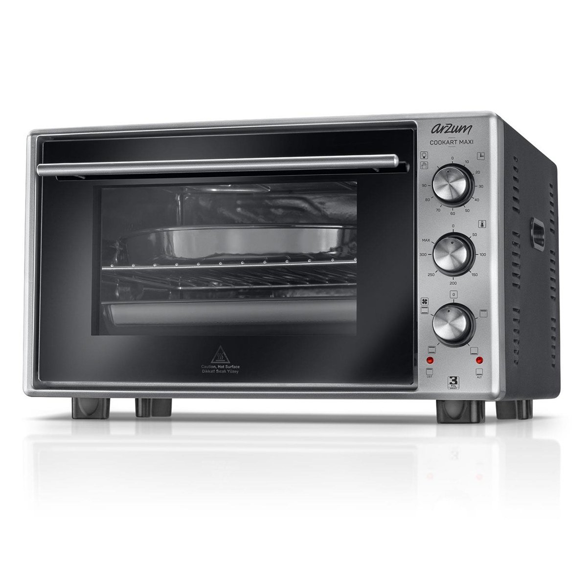 AR2002 Cookart Maxi 50 Lt Çift Camlı Fırın - Inox