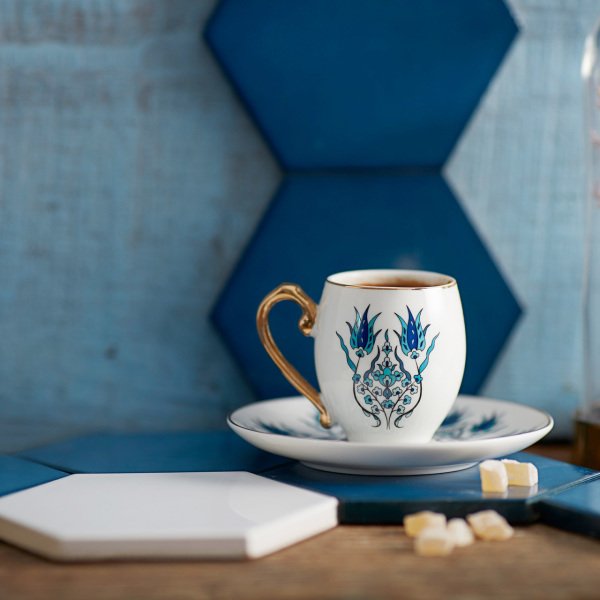 Karaca İznik 2 Kişilik Kahve Fincanı Takımı 90 ml