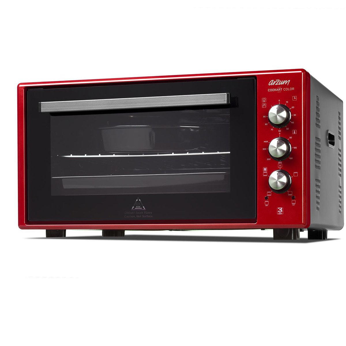 AR2034 Cookart Color 50Lt Çift Camlı Fırın - Nar