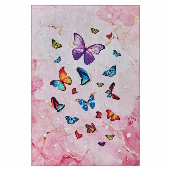 Kaşmir Halı Dekoratif Art Çocuk/Genç ButterFly Glam 120x180 cm