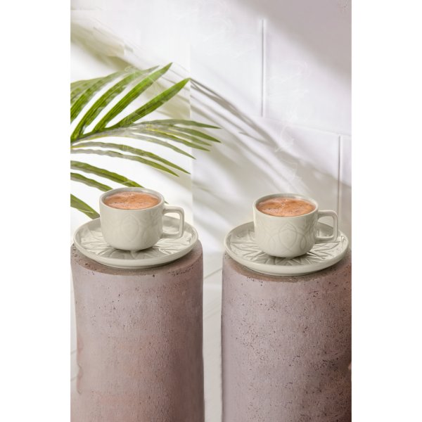 Karaca Vita Bej 6 Kişilik Kahve Fincanı Takımı 90 ml