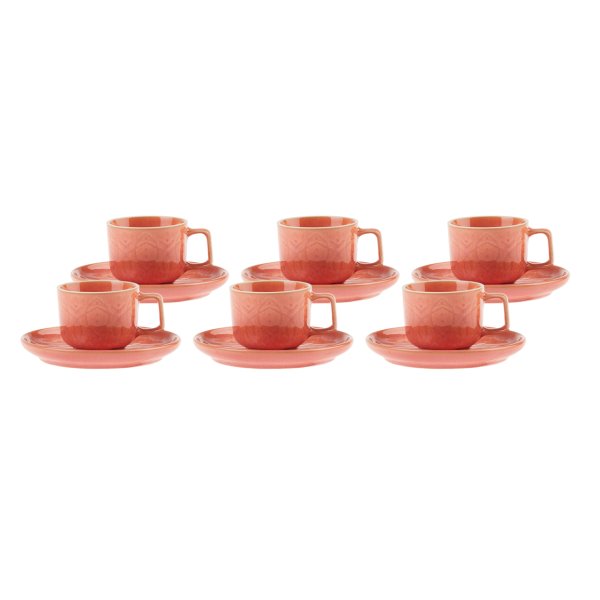 Karaca Vita Pembe 6 Kişilik Kahve Fincanı Takımı 90 ml