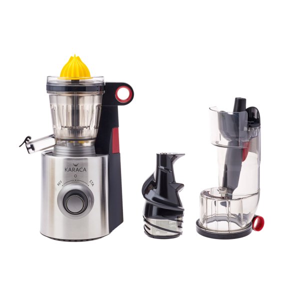 Karaca Slow Juicer 2 in 1 Yavaş Sıkım Katı Meyve ve Narenciye Sıkacağı