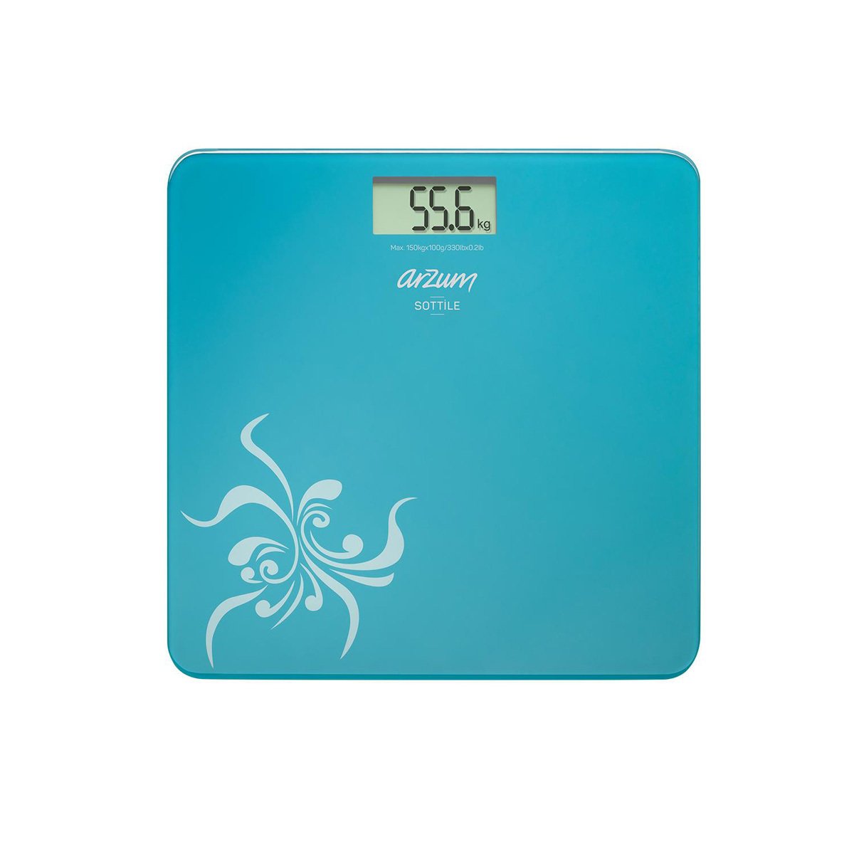 AR550 Sottile Dijital Cam Banyo Baskülü - Mavi