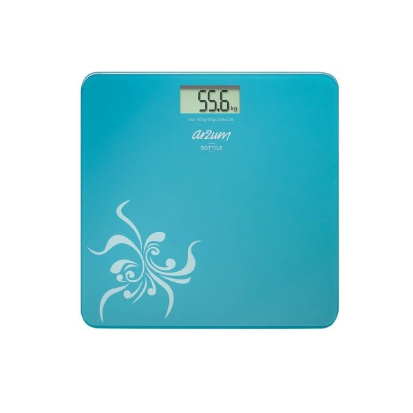 AR550 Sottile Dijital Cam Banyo Baskülü - Mavi