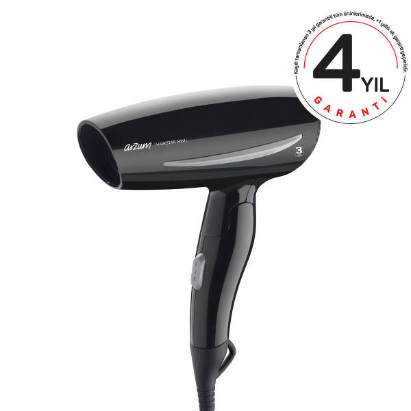AR578 Hairstar Mini Saç Kurutma Makinesi - Siyah