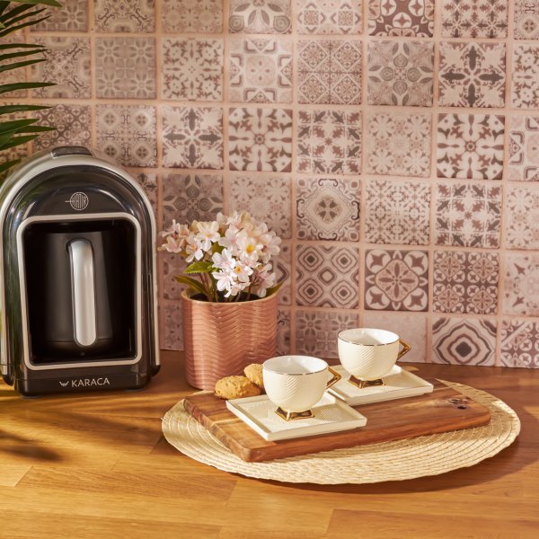Karaca Art Deco Krem 2 Kişilik Kahve Fincanı Takımı 90 ml