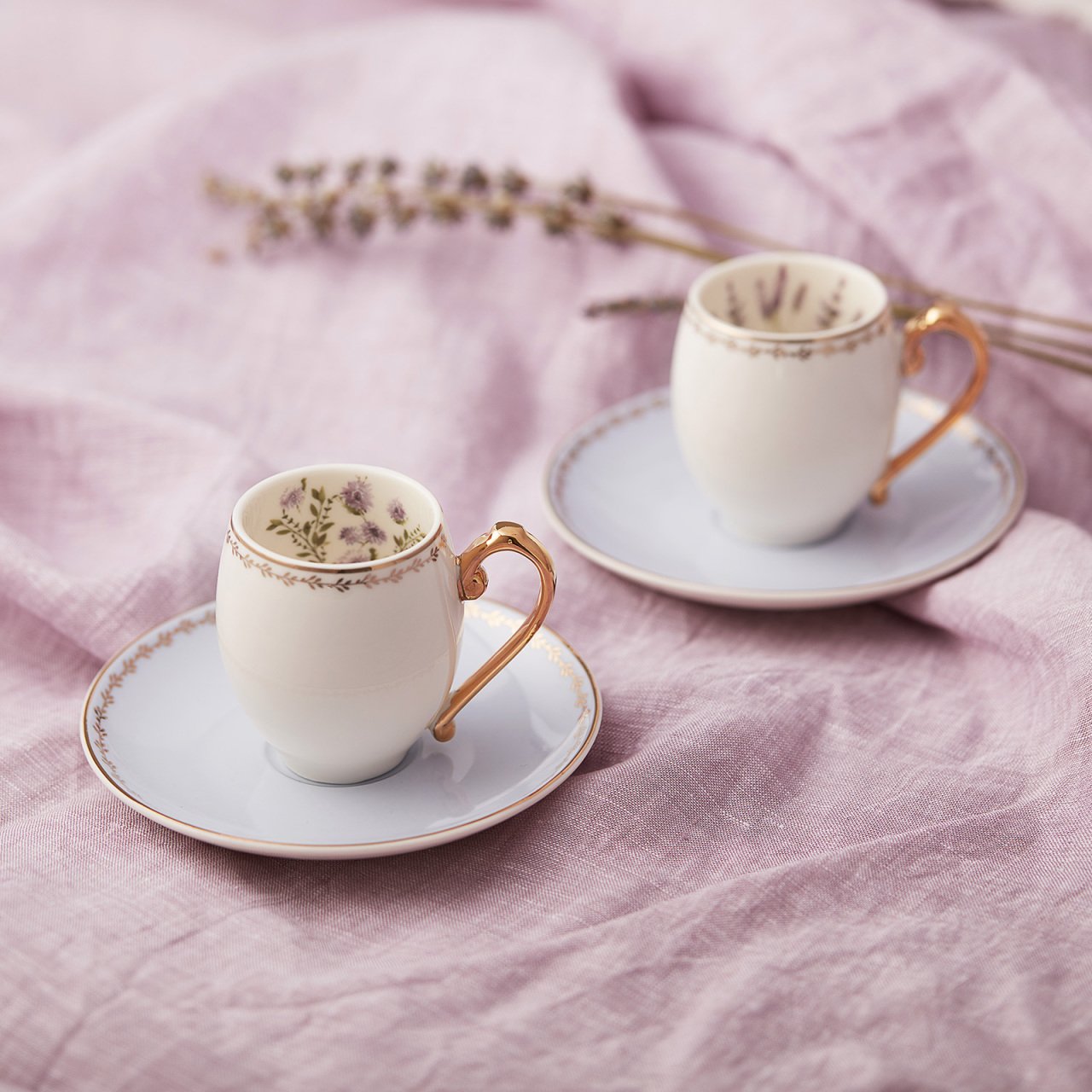 Karaca Lavander 2 Kişilik Kahve Fincanı Takımı