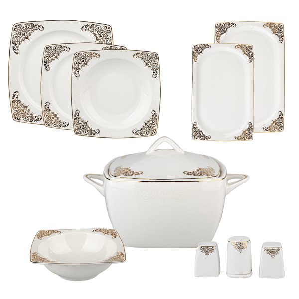 Emsan Fine Bone Bef 318 61 Parça 12 Kişilik Yemek Takımı