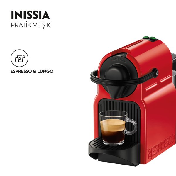 Nespresso Inissia C40 Red Kahve Makinesi