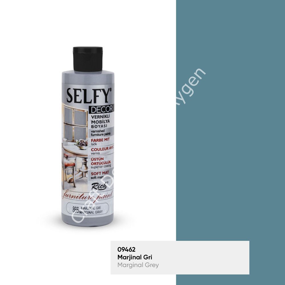 SELFY DECOR MOBİLYA BOYASI - MARJİNAL GRİ  240ml