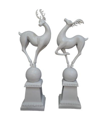 2'Lİ KAİDE ÜZERİNDE ZARİF GEYİK SET 60X20(X2)cm