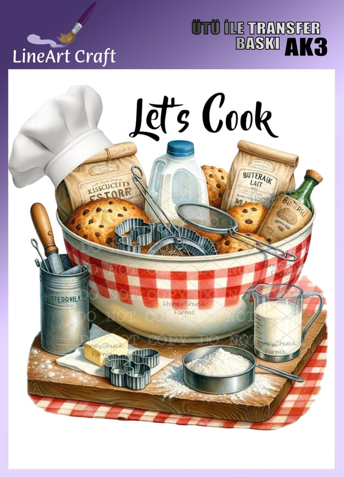 CRAFT DESIGNS BY AYGEN UTU TRANSFER AK3 - 20X20 CM