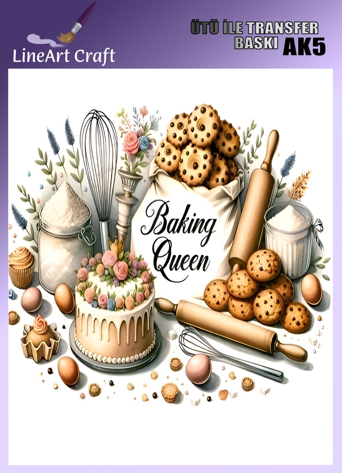 CRAFT DESIGNS BY AYGEN UTU TRANSFER AK5 - 20X20 CM