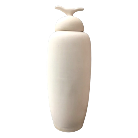 KULP DETAYLI DEV VAZO HAM SERAMIK 41 X 17 CM