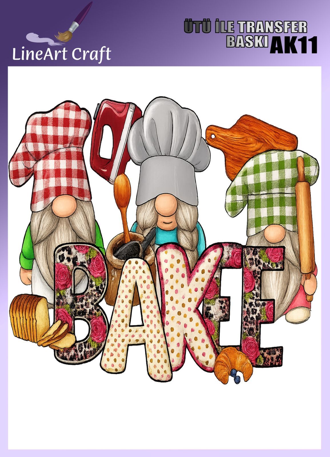 CRAFT DESIGNS BY AYGEN UTU TRANSFER AK11 - 20X20 CM