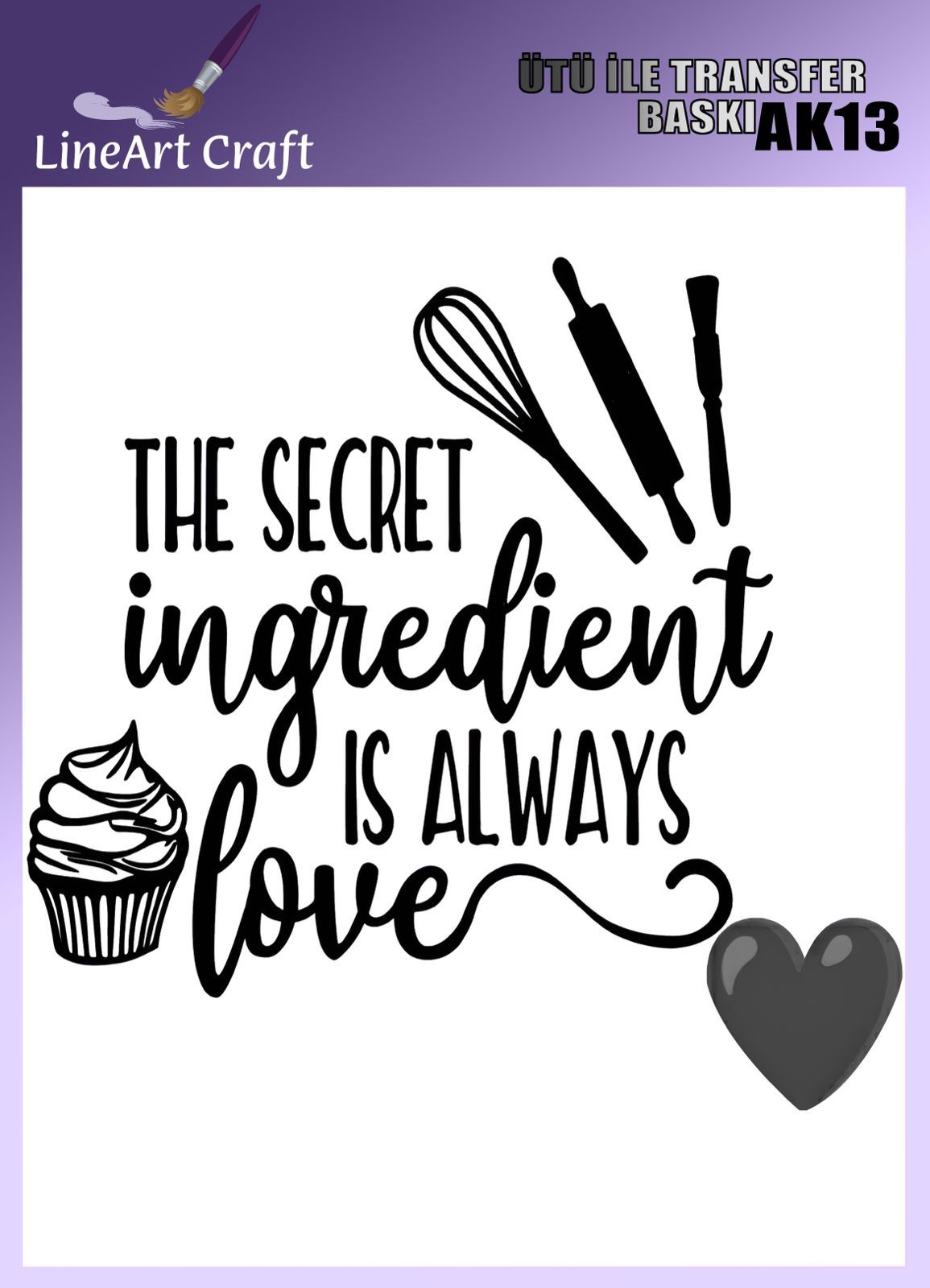 CRAFT DESIGNS BY AYGEN UTU TRANSFER AK13 - 20X20 CM