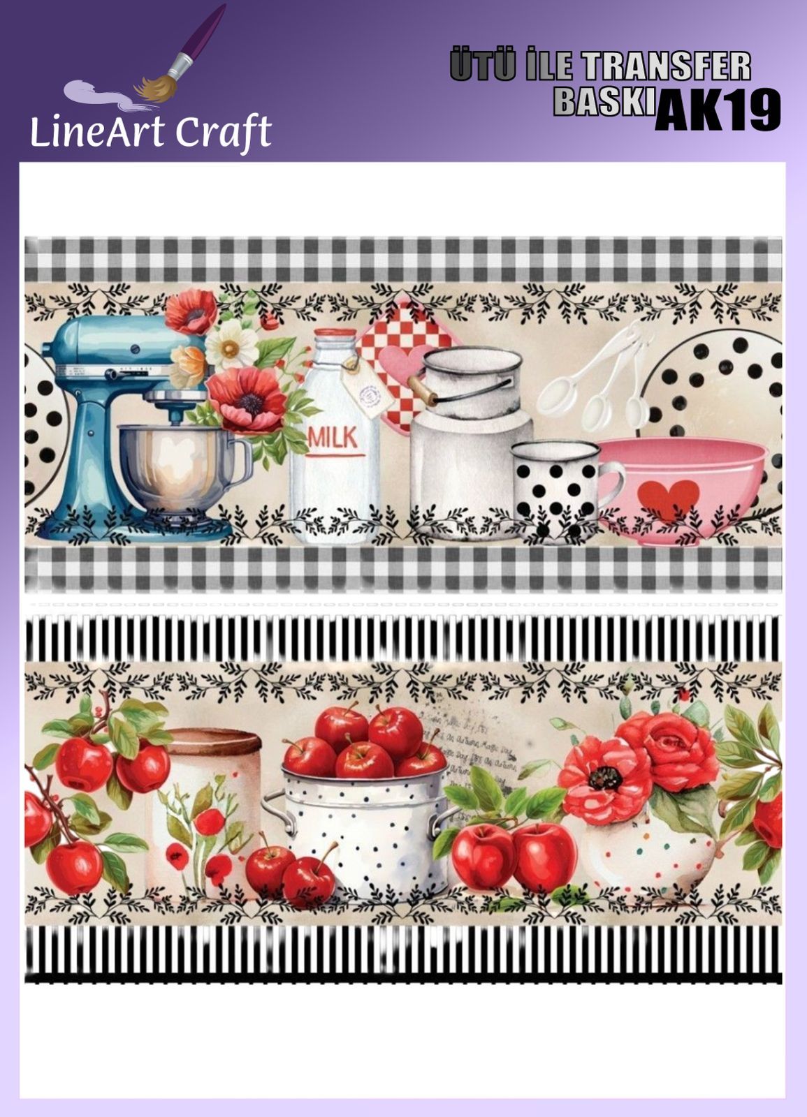 CRAFT DESIGNS BY AYGEN UTU TRANSFER AK19 - 20X20 CM