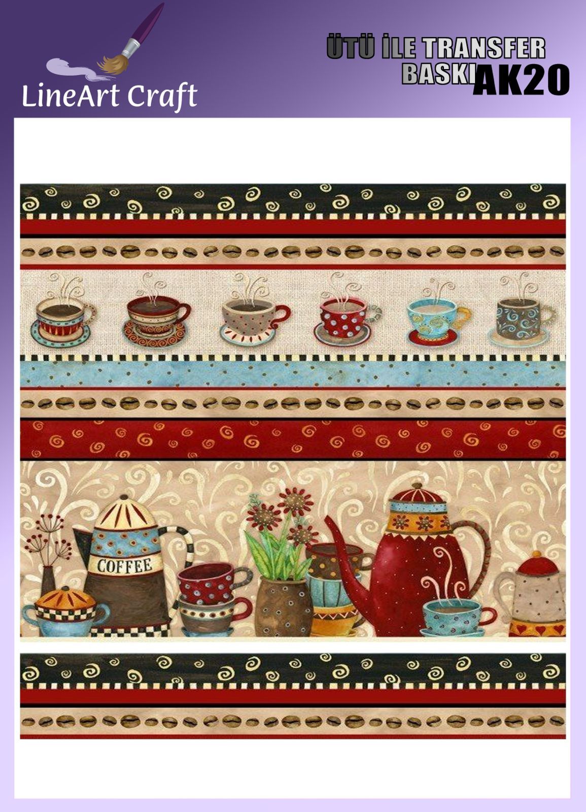 CRAFT DESIGNS BY AYGEN UTU TRANSFER AK20 - 20X20 CM