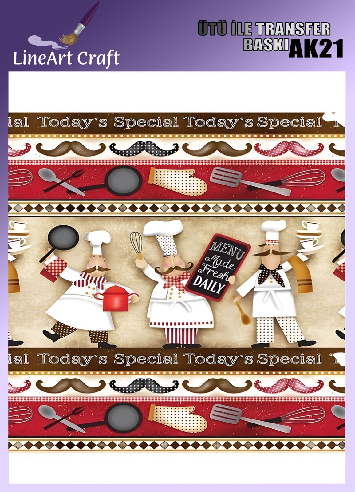 CRAFT DESIGNS BY AYGEN UTU TRANSFER AK21 - 20X20 CM