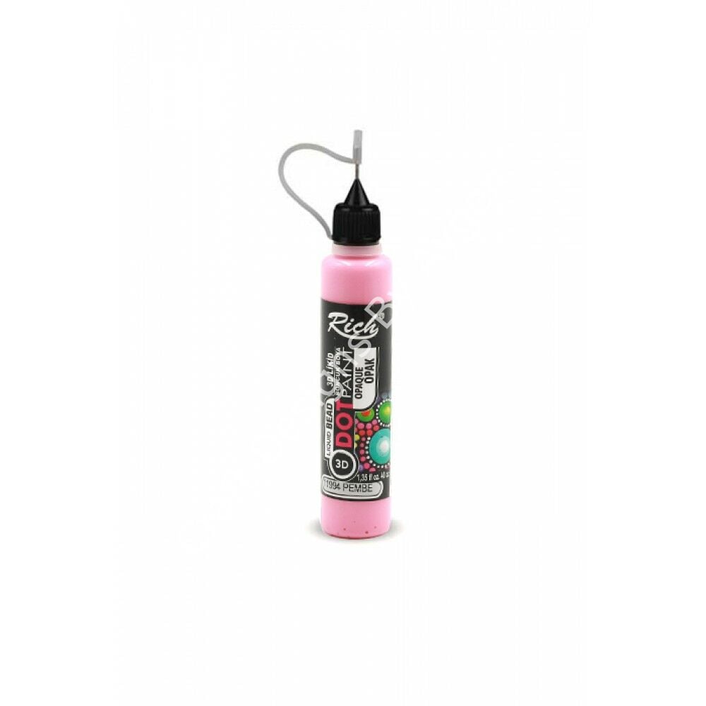3D LİKİT BONCUK BOYA - PEMBE  040ml