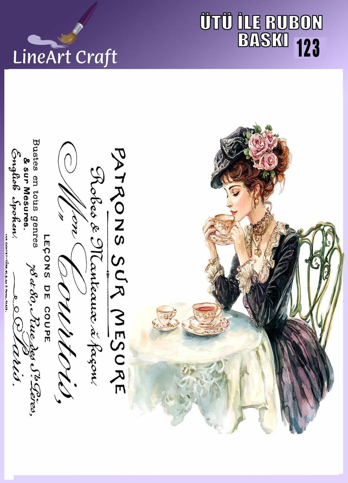 ÜTÜ ILE RUB ON TRANSFER – NO: 123 30×30 CM