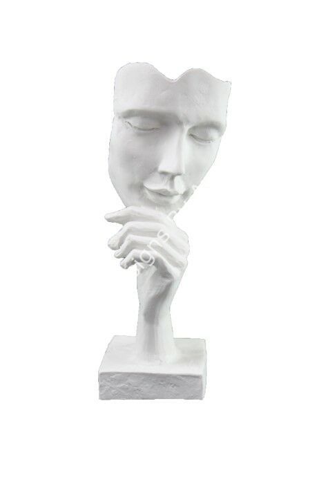 ELİ ÇENESİNDE TEKLİ MASK 22X7 CM