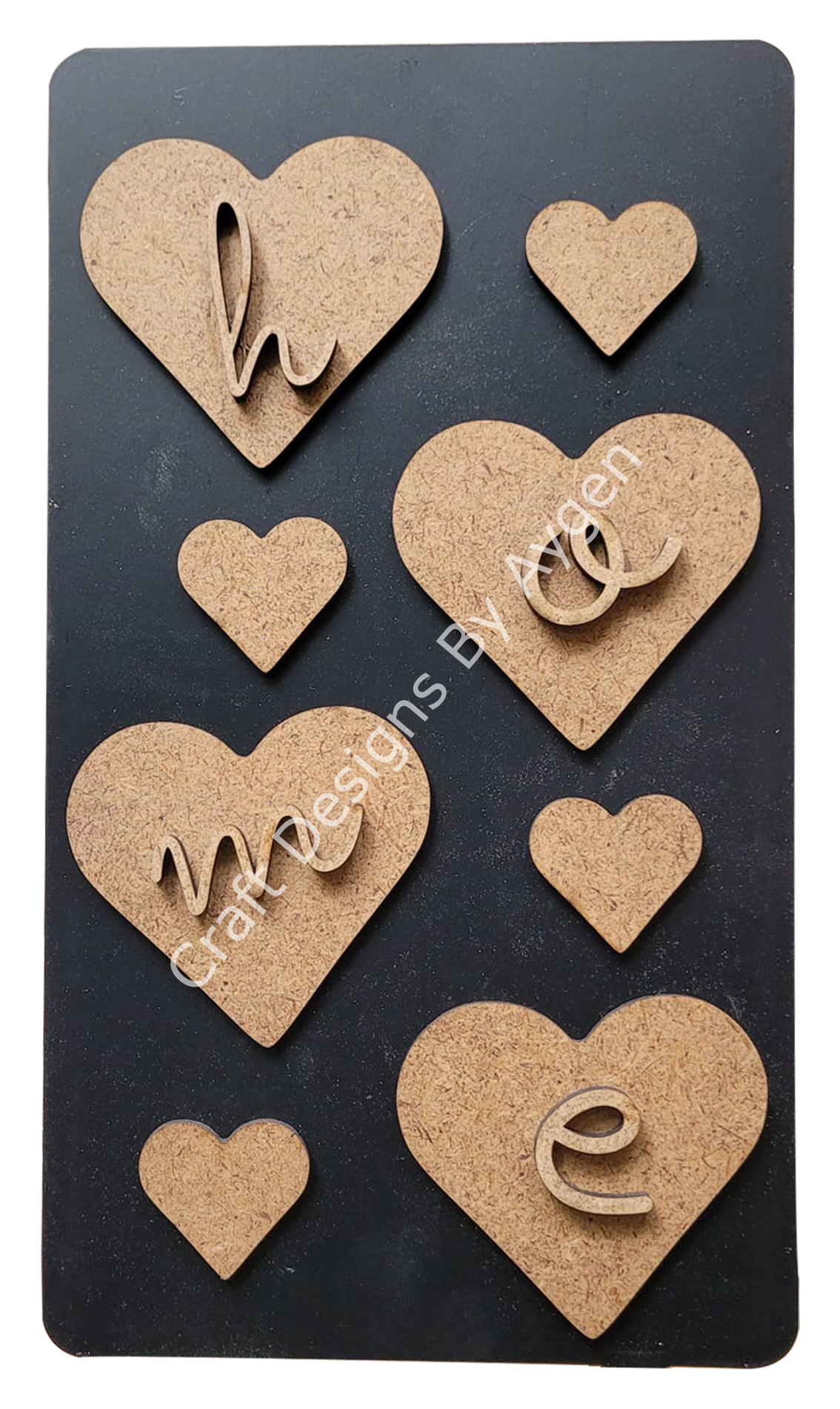 Boyanabilir Ahşap Ham Objeler -QUEEN CRAFT LAZER SET 08