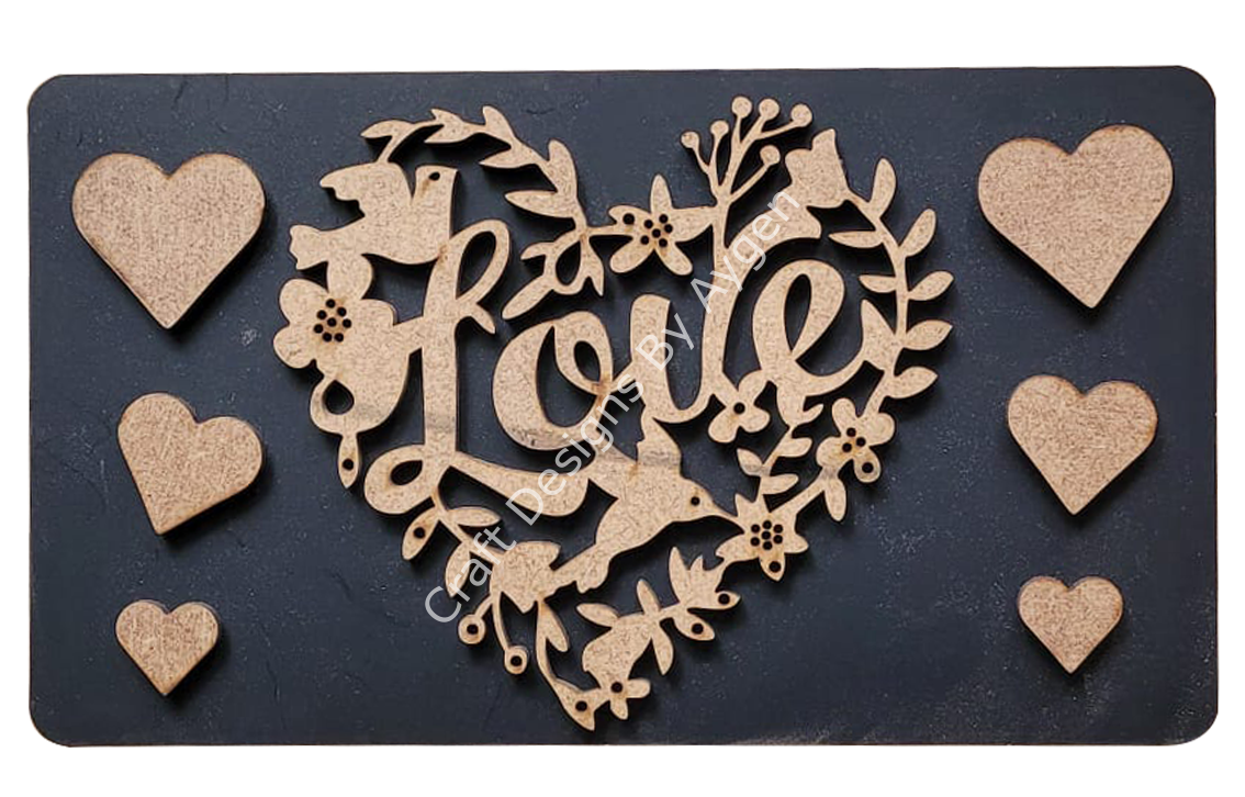 Boyanabilir Ahşap Ham Objeler -QUEEN CRAFT LAZER SET 10