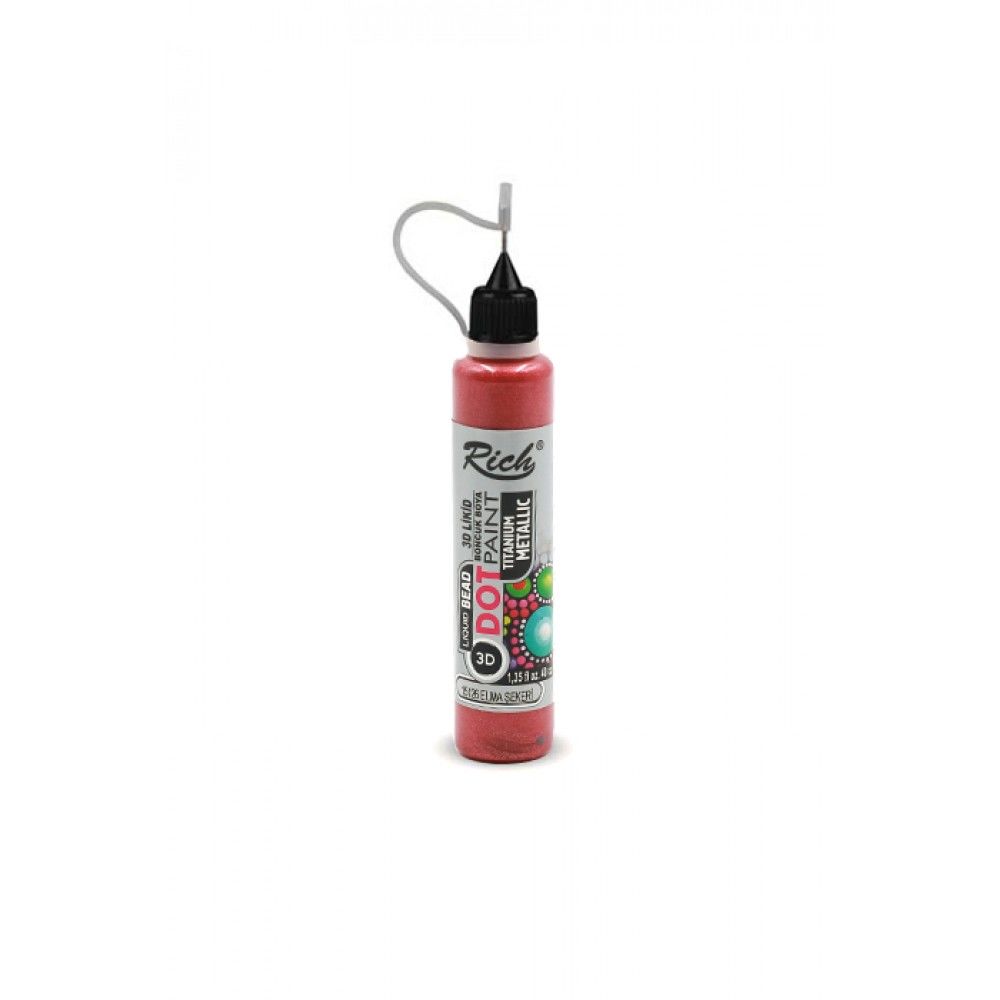 3D LİKİT BONCUK BOYA METALİK - ELMA ŞEKERİ 040ml