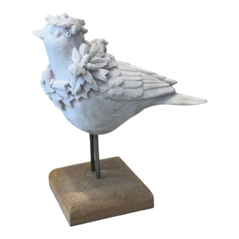 AHŞAP TABLALI KUŞ 14X6 CM