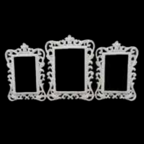 DİKDÖRTGEN OYMALI ÇERÇEVE TAKIM (BÜYÜK 30X22,5 CM - KÜÇÜK 27X18,5 CM)