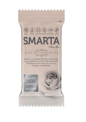 Smarta™ Modelleme Hamuru 100gr - METALİK SERİ GÜMÜŞ