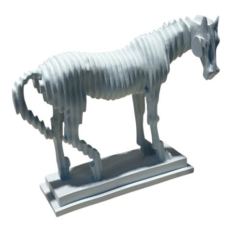 Boyanabilir Polyester Ham Objeler -ÇİZGİLİ AT