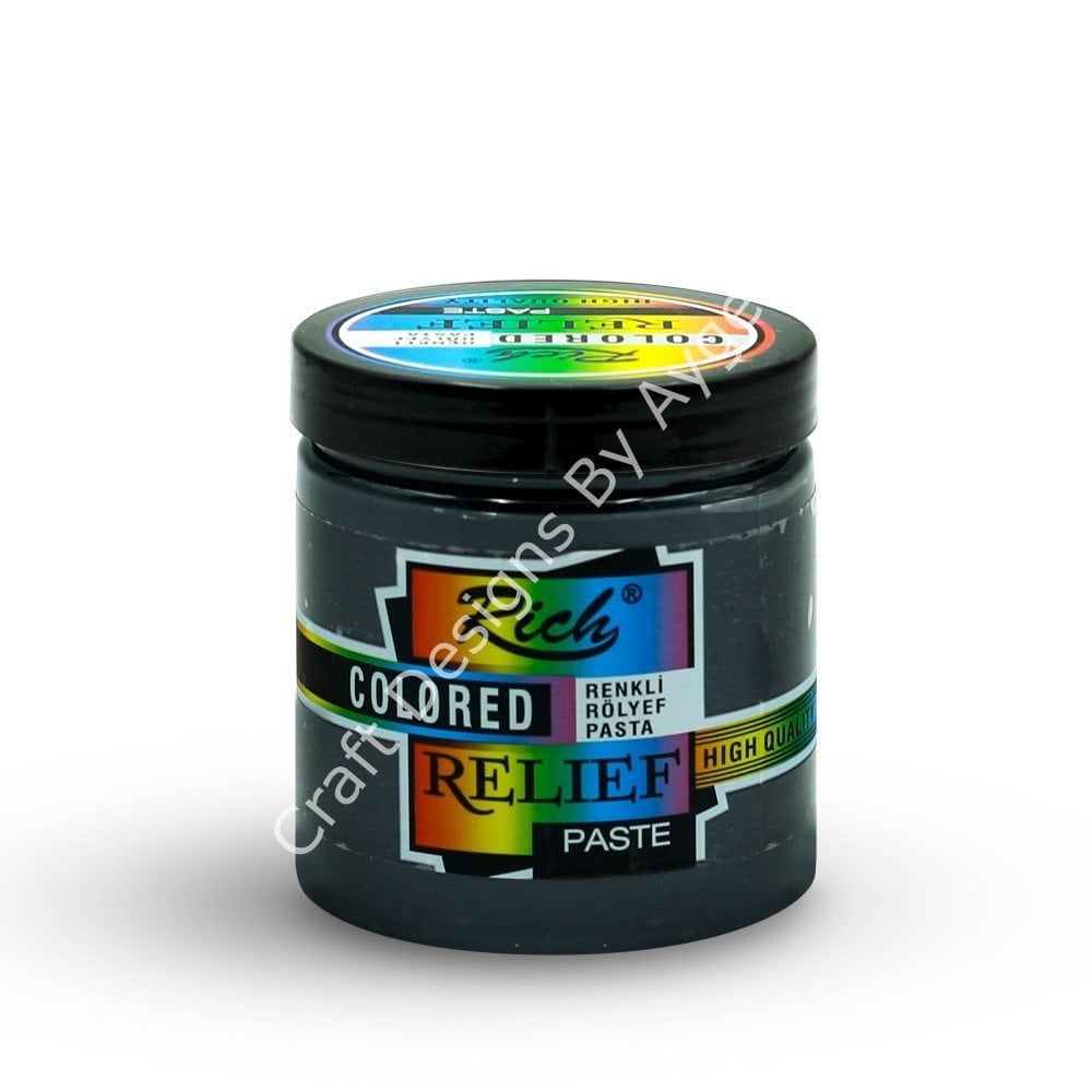 RENKLİ RÖLYEF PASTA - ANTRASİT 250ml