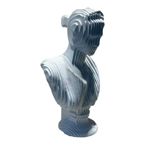 Boyanabilir Polyester Ham Objeler -ÇİZGİLİ KADIN