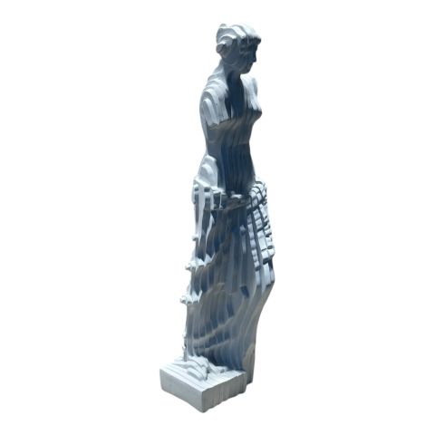 Boyanabilir Polyester Ham Objeler -ÇİZGİLİ KADIN UZUN