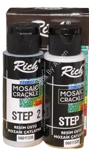 RESİM ÜSTÜ MOZAİK ÇATLATMA STEP1-STEP 2 030+030ml