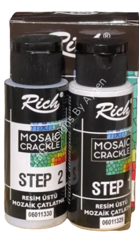 RESİM ÜSTÜ MOZAİK ÇATLATMA STEP1-STEP 2 030+030ml