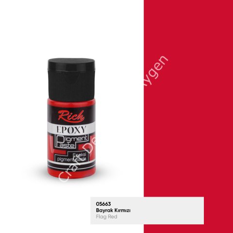 EPOKSİ PİGMENT PASTA OPAK - BAYRAK KIRMIZI 025ml