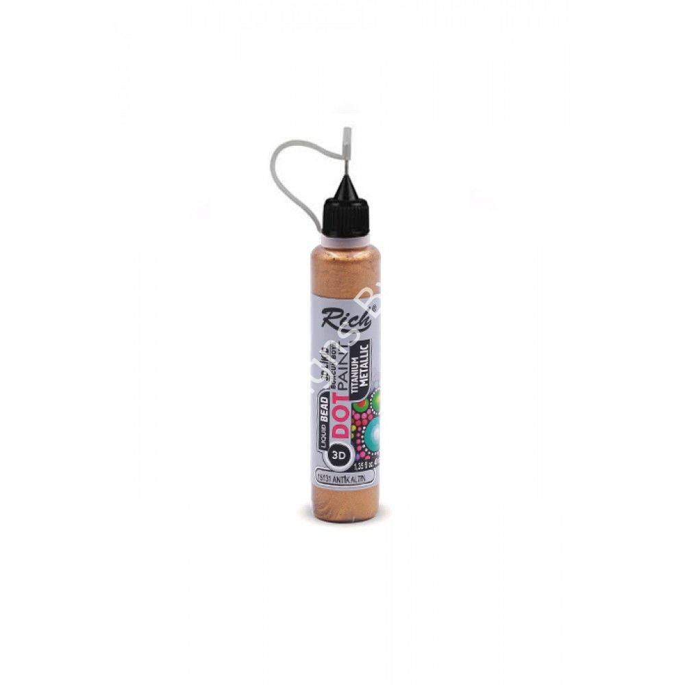 3D LİKİT BONCUK BOYA METALİK - ANTİK ALTIN 040ml