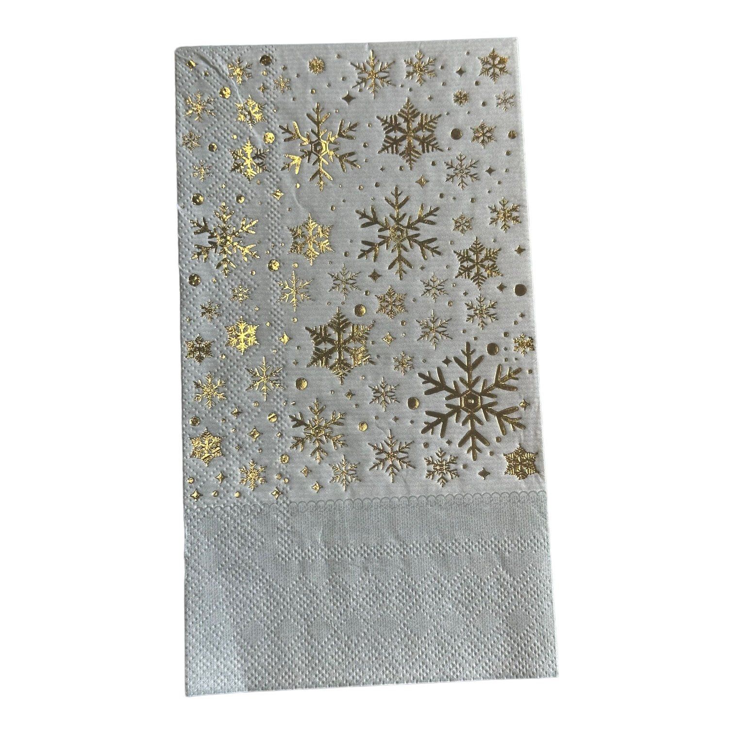 YILBAŞI VARAKLI KAR TANESİ PEÇETE