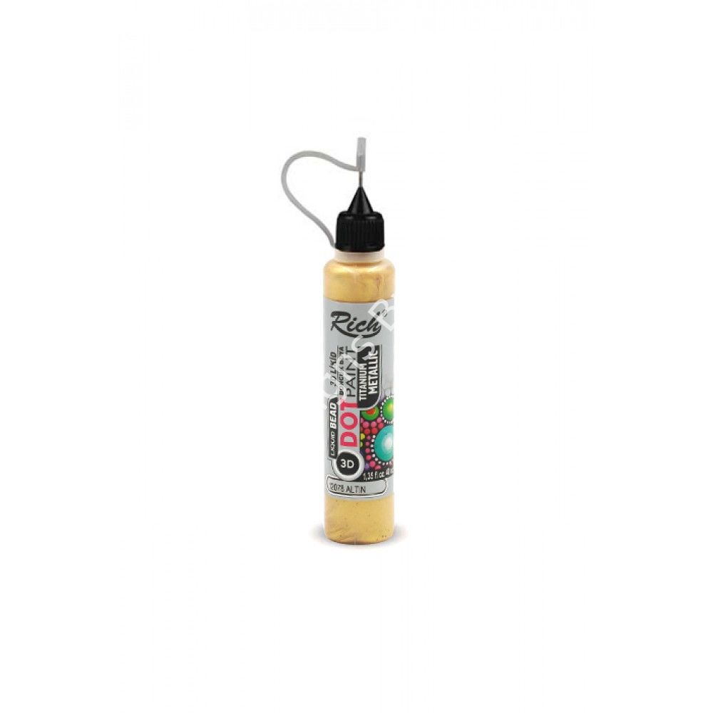 3D LİKİT BONCUK BOYA METALİK - ALTIN  040ml