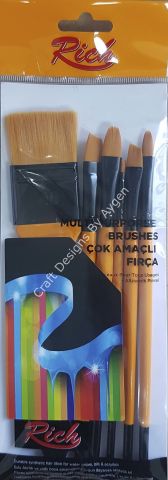 SET 8 ZEMİN FIRÇALI KARMA 6'LI SET