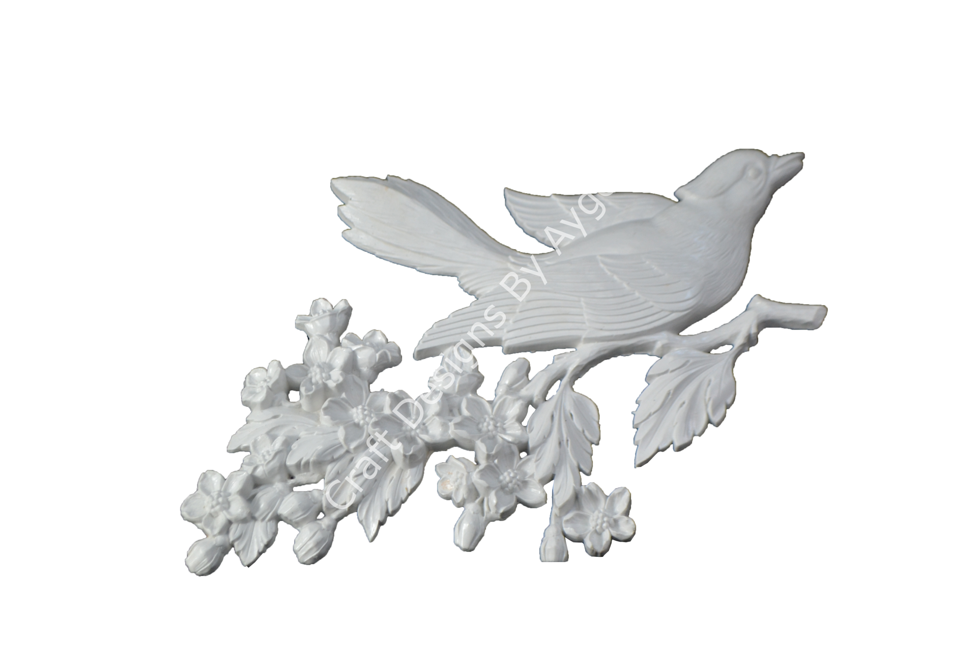 ÇİÇEKLİ DALDAKİ KUŞ 37X23 CM