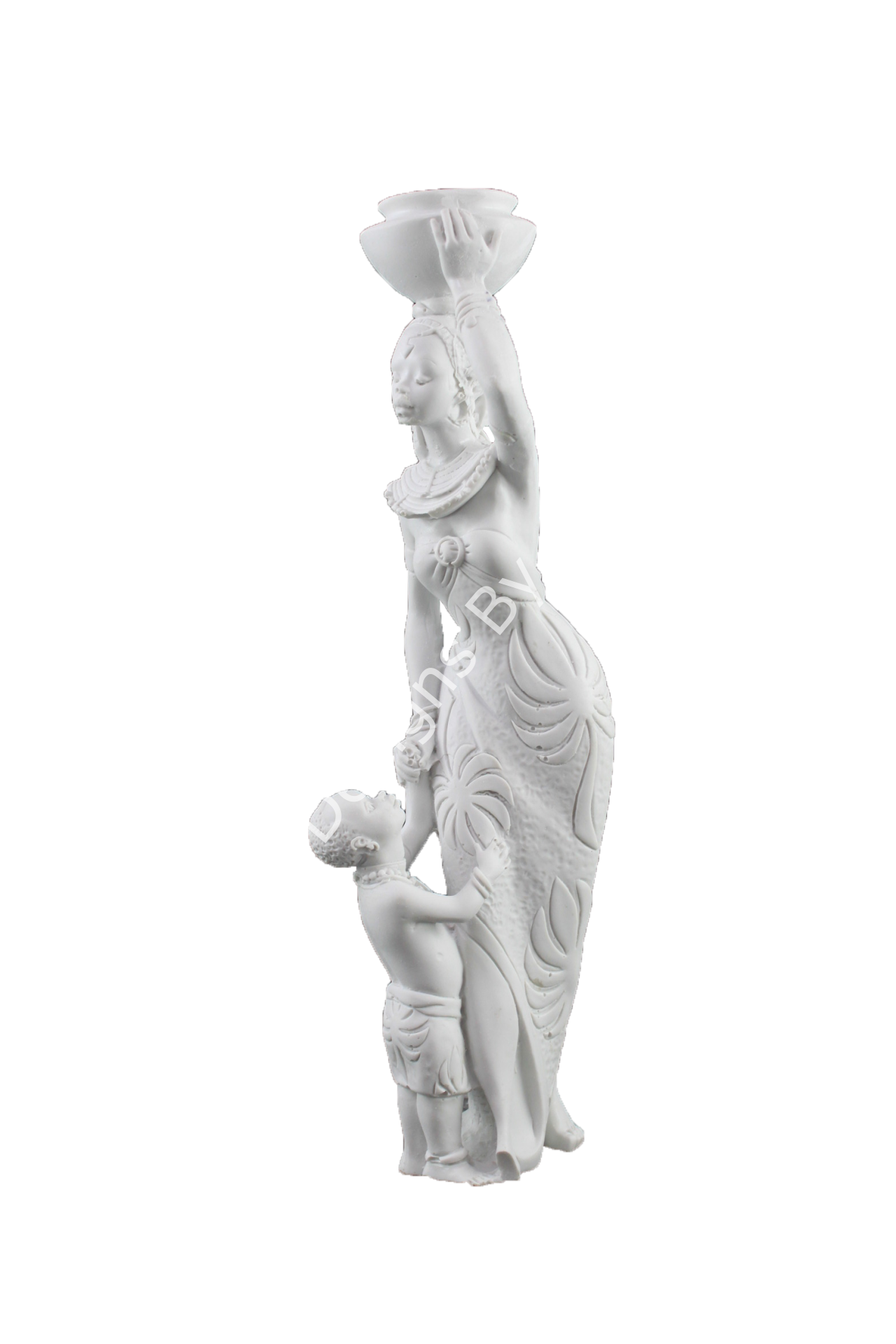 ÇOCUKLU TEPSİLİ SENEGALLİ KADIN 34X11 CM