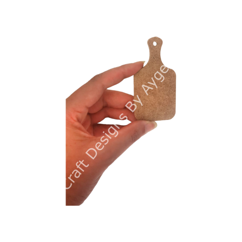 Boyanabilir Ahşap Ham Objeler -DİKDÖRTGEN SUNUMLUK KÜÇÜK 4,5 X 9 cm